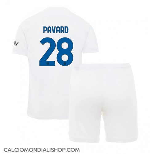 Maglie da calcio Inter Milan Benjamin Pavard #28 Seconda Maglia Bambino 2023-24 Manica Corta (+ Pantaloni corti)